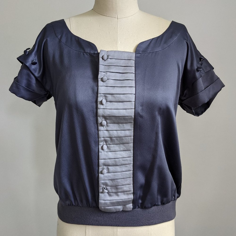 BCBG Silky short-sleeve blouse